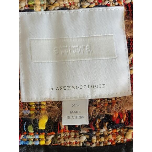 Anthropologie Tweed Blazer XS Multicolor Oversized Statement Jacket - Picture 13 of 15